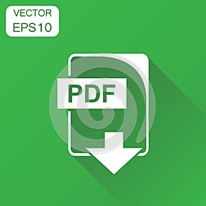 Pdf format download icon. Business concept pdf pictogram. Vector