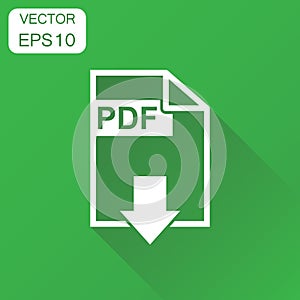 PDF format download icon. Business concept pdf pictogram. Vector