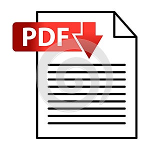 Pdf icon document square paper