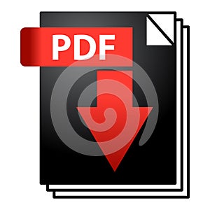 Pdf icon documents square illustration