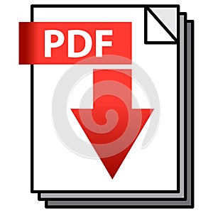 Pdf icon documents square paper