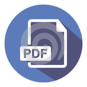 PDF icon. Downloads pdf document. Vector colored icon