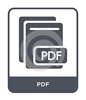 pdf icon in trendy design style. pdf icon isolated on white background. pdf vector icon simple and modern flat symbol for web site