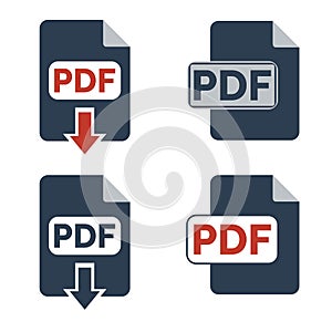 PDF Icons on white background.