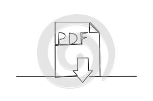 PDF One line drawing