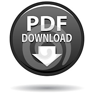 Pdf web icon black round button