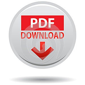 Pdf web icon button white