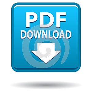 Pdf web icon cyan blue button