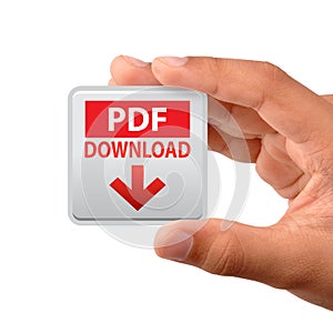 Pdf web icon hand