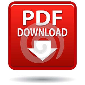 Pdf web icon red square button