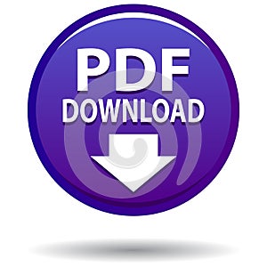 Pdf web icon violet round button