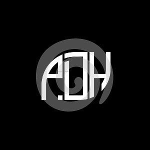 PDH letter logo design on black background.PDH creative initials letter logo concept.PDH vector letter design