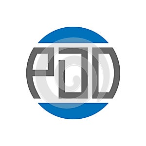 PDO letter logo design on white background. PDO creative initials circle logo concept. PDO letter design