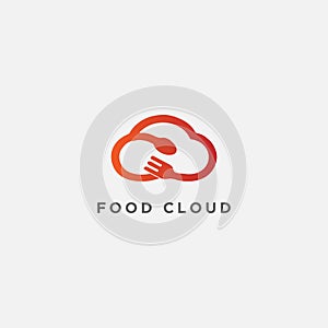 FOOD CLOUD LOGO DESIGN VECTOR
