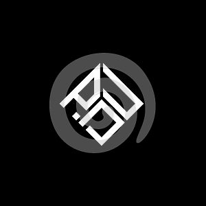 PDU letter logo design on black background. PDU creative initials letter logo concept. PDU letter design