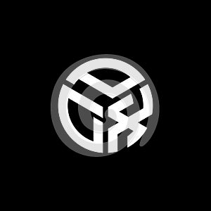 PDX letter logo design on black background. PDX creative initials letter logo concept. PDX letter design photo