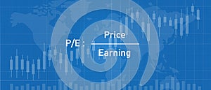 PE price to earning ratio number value in stock market company