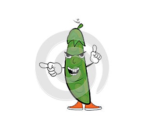 Pea cartoon character