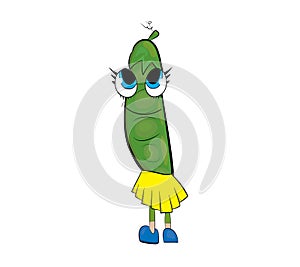 Pea cartoon character