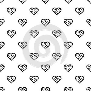 Pea heart pattern seamless vector