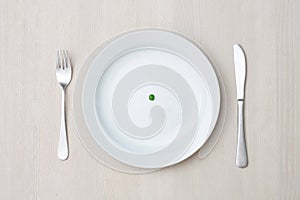Pea on plate