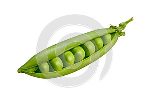 Pea Pod Isolated on White