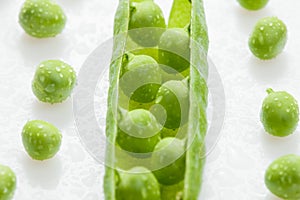 pea pod with peas