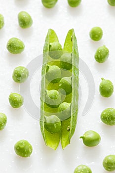 pea pod with peas