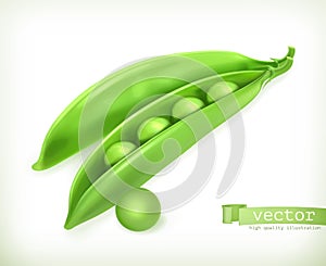 Pea pods vector illustration