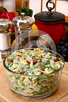 Pea Salad with Raspberry Vinaigrette