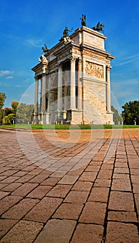 Peace Arch or Gate Sempione - a monument in Milan