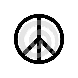 Peace black sign design. Peaceful. Vector illustration.