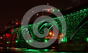 Peace Bridge at Night photo