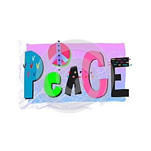 Peace crown shirt print quote lettering