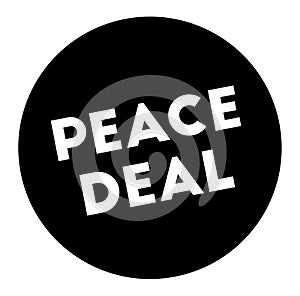 PEACE DEAL stamp on white background