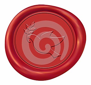 Peace Dove Sign Wax Seal