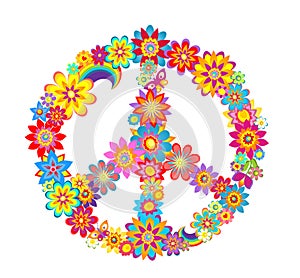 Peace flower symbol