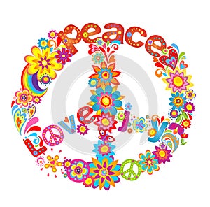 Peace flower symbol