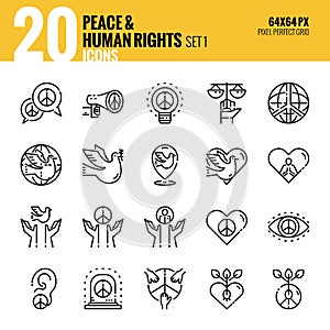Peace and Human Rights icon set1. photo