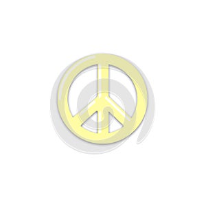 Peace icon hand dawing clip art on white background