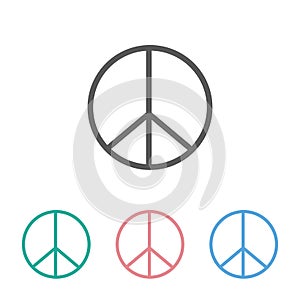 Peace icon, tranquility, quietness, calmness, peacefulness