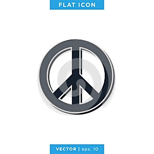 Peace Icon Vector Logo Design Template.