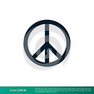 Peace Icon Vector Logo Template Illustration Design EPS 10