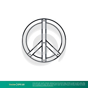 Peace Icon Vector Logo Template Illustration Design EPS 10