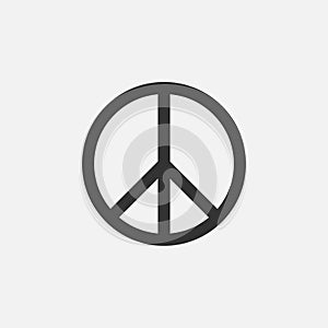Peace icon vector. pacifism, antiwar flat style symbol