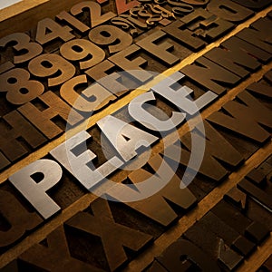 Peace in Letterpress