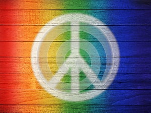 Peace Love Rainbow Background