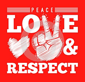 Peace Love And Respect Symbol