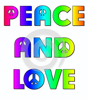 Peace and love sign