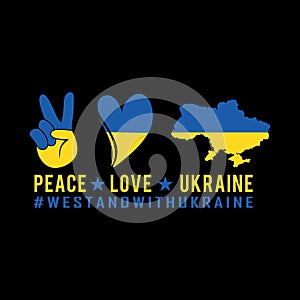 Peace Love Ukraine shirt design